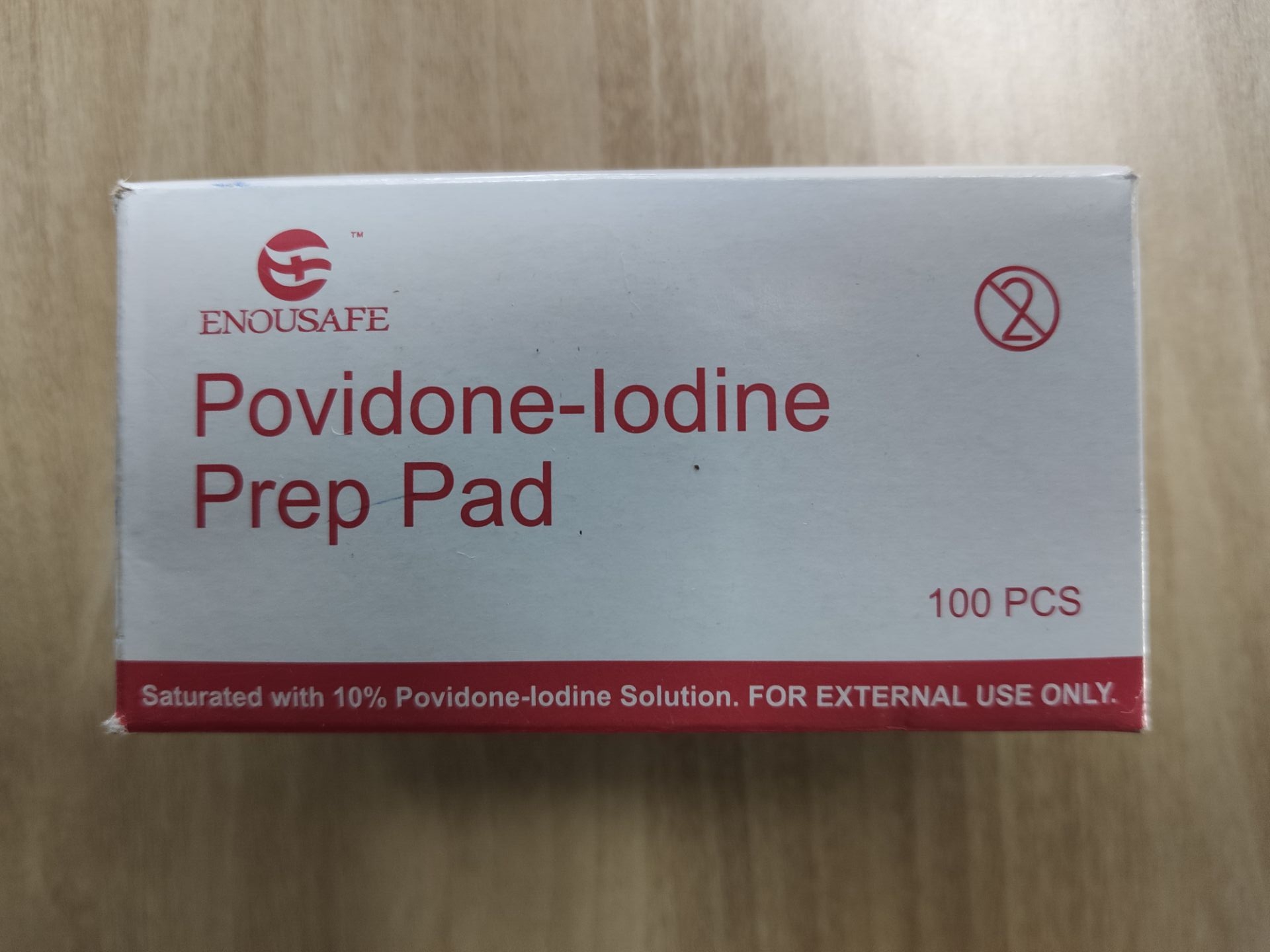 Usage of povidone iodine pad